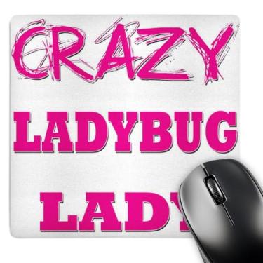 Imagem de 3dRose Crazy Ladybug Lady - Mouse pad, 20 x 20 cm (mp_175149_1)