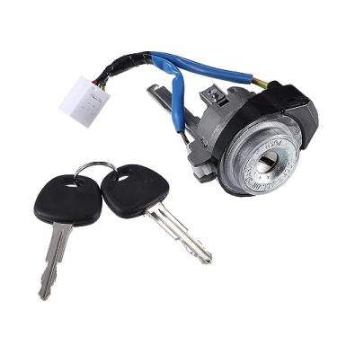 Imagem de Hihaha No.819003XF00 Cilindro de trava de interruptor de ignição de carro com 2 chaves para Hyundai Elantra Coupe GS Limited/Conjunto de cilindros de trava de direção com ignição iluminada/metal/1