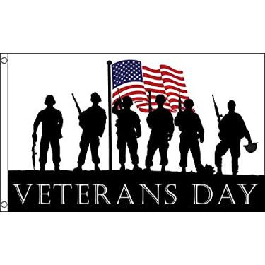 Imagem de AZ FLAG - Bandeira do Dia dos Veteranos Americanos 90 x 150 cm - Bandeiras dos Estados Unidos 90 x 150 cm - Banner 3 x 1,5 m - Drapeau Journée des vétérans américains