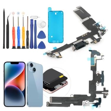 Imagem de Conector Dock para iPhone 14 Plus Porta de Carregamento Flex Substituição para iPhone 14 Plus A2632, A2885, A2886, A2887, A2896 Conector USB Dock Board com Ferramentas (Preto)