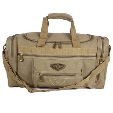 Imagem de Bolsa de Viagem Lona Reforçada 50l KvnJA7011-21 - Keuven, Bege
