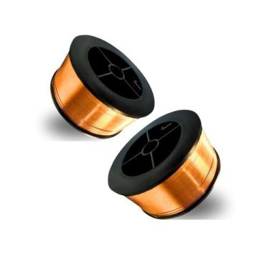 Imagem de Kit 2 Arame Solda Mig Revestido Para Uso Com Gás 0,8mm 1kg - OMEGA