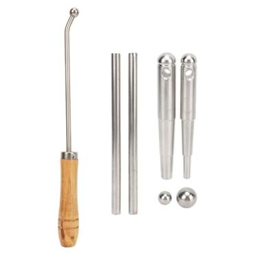 Imagem de Ferramenta de Reparo de Trompete, Cabeça de Bola de Metal, Chifre de Trombone, Ferramentas de Manutenção Com Cabo de Madeira