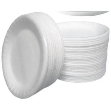 Imagem de 400 Prato De Isopor Térmico Refeição 21Cm Raso Ultra (1Pct)
