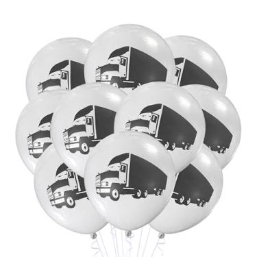 Imagem de Truck Driver Balloons Latex 12 Count, Trucker Birthday, Trucking Party Event Supply, Big Rig, Tracker trailer, Semi Truck,18 Wheeler, CDL Balloons, 12 Inch Standard Size