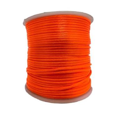 Imagem de Rolo Cordão Fio De Cetim Seda Rabo De Rato 1mm 50m - ArtePunto, Laranj