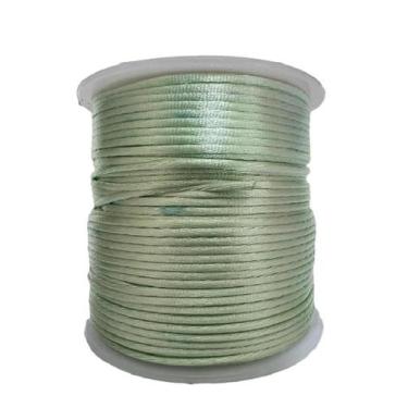 Imagem de Rolo Cordão Fio De Cetim Seda Rabo De Rato 1mm 50m - ArtePunto, Verde 