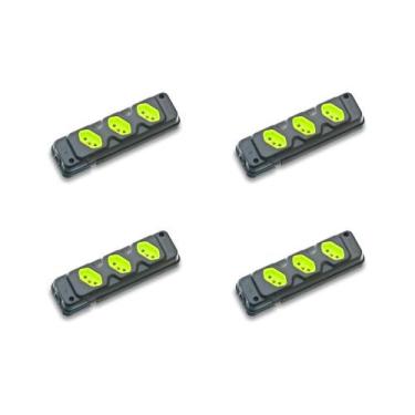 Imagem de Kit C/4 - Tomada Barra Fiolux   Tripla 20A 2 Polos+Terra ...