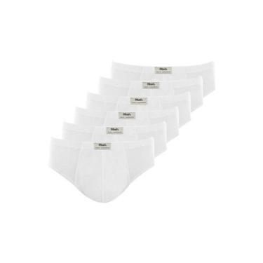 Imagem de Kit com 6 Cuecas Slip Mash 074.58, Branco, GG