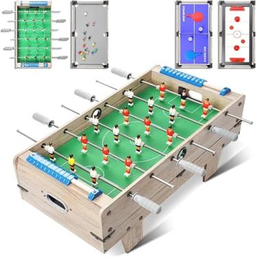 Imagem de Pebolim, Mesa de Jogos 4 em 1, para Matraquilhos, Ténis de Mesa, Snooker e Hóquei, Tênis de Mesa Pebolim Super Copa, Mesa de Pebolim, Mesa de Sinuca, Futebol de Mesa, Futebol de Botão