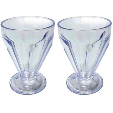 Imagem de Conj 2 taça de sorvete sundae sobremesa acrílico 250ml - SB