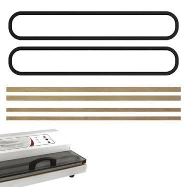 Imagem de BROQIXIN Kit de manutenção (08-0501-W) para seladora a vácuo Weston Pro Series, kit de peças para 65-0101, 65-0201, 65-0401-W, inclui 2 peças de vedações ovais de câmara de vácuo e 4 fitas de barra de