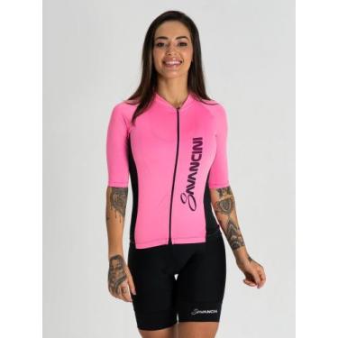 Imagem de Camisa Para Ciclismo Feminina Rosa Claro Savancini Fun (1306), G