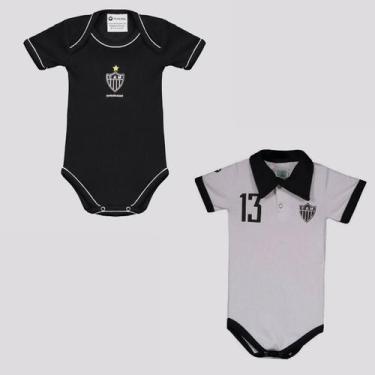 Imagem de Kit Atlético Mineiro Bodys Polo e Preto - Torcida Baby, GG