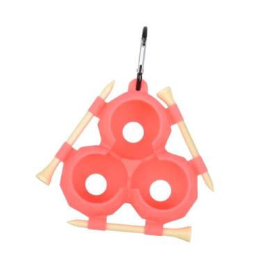 Imagem de Dynwave Porta de camisetas de bola de golfe com clipe, o Easy Access detém 3 bolas de golfe bolsa de transporte de bola para esportes ao ar livre, presente, Rosa