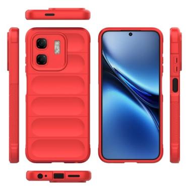 Imagem de Elubugod Capa compatível com Infinix Smart 9 4G, capa para celular TPU macia compatível com Infinix Hot 50i 4G X6531 X6531B / Smart 9 4G X6532 capa vermelha