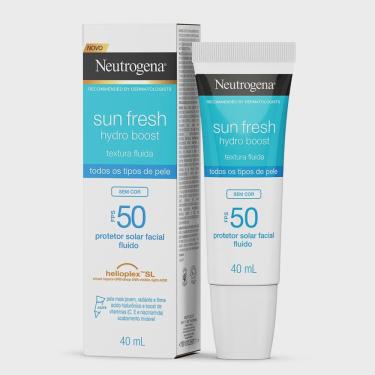 Imagem de Protetor Solar Facial Fluido Neutrogena Sun Fresh Hydro Boost fps 50 Sem Cor 40ml
