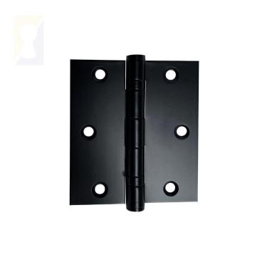 Imagem de Dobradiça Preta C-reto Inox Com Rolamento 3 X 2