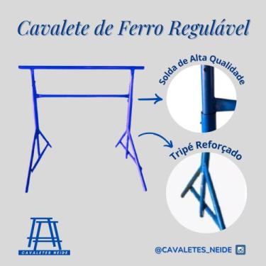 Imagem de Cavalete de Ferro para Pintura com Regulagem Ajustável - Cavaletes Nei