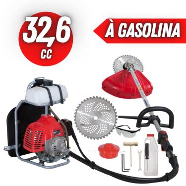 Imagem de Roçadeira Profissional Costal Nakashi C330MBO 33cc 2T á Gasolina Robusta Com Motor Mitsubishi tb 33