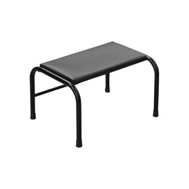 Imagem de Escadinha Multiuso 1 Degrau Piso Em Mdf Com Emborrachado Antiderrapante Cor Preta Combo Stock