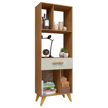 Imagem de Estante Livreiro 6207 Retrô 1 Gaveta Flex - Indékes