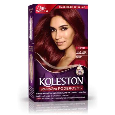 Imagem de Kit Tintura Koleston Vermelho Borgonha Vibrante 4446