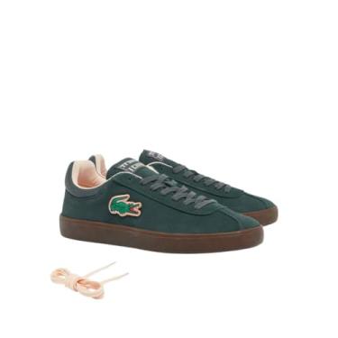 Imagem de Lacoste Tênis feminino Baseshot, Verde escuro/chiclete escuro, 38