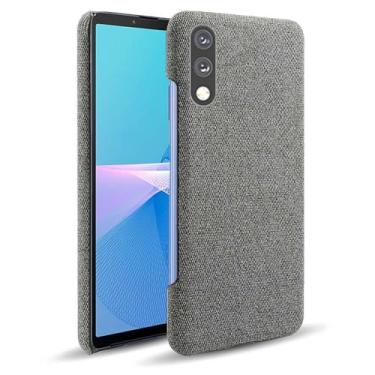 Imagem de Capa para Sony Xperia AEC 2,Capa desenhada em lona,Case Protetora Ultrafina com Empunhadura Macia,Design em Tecido Antichoque e Antiarranhões-Gray