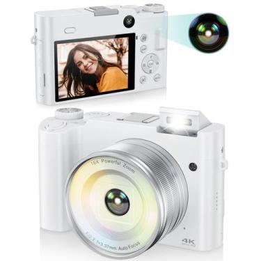 Imagem de Câmera digital ToaSuite 4K 64MP com foco automático e vlogging com len