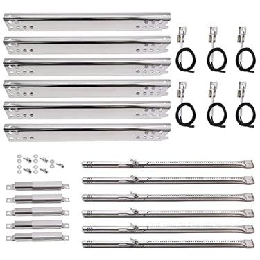 Imagem de Yiming Peças De Reposição Para Grelha Charbroil Advantage Series 6 Queimadores, Modelos 463235815, 463240115, 463344015, 463433016 E 463343015. Tubo, Placa De Aquecimento, Tubo De Transporte E Kit
