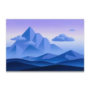 Imagem de LKXGRRSFG Vanishing Horizon Glows 2025 Impressão em tela de paisagem abstrata - pinceladas texturizadas e fluxo de cor holográfica 60 x 90 cm