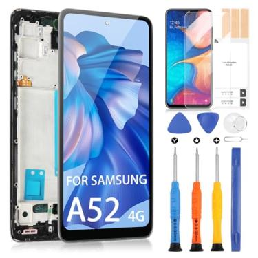 Imagem de Substituição de tela para Samsung Galaxy A52 4G Display LCD para Samsung A525 Touchscreen digitalizador conjunto completo com ferramentas de reparo SM-A525F SM-A525F/DS SM-A525M SM-A525M/DS (preto com