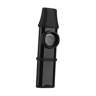 Imagem de Milageto Kazoo Ajustável Tone Ajustável Nível Profissional com 5 membranas extras para crianças Mini para adultos para piano de guitarra de teclado, Preto