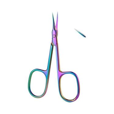 Imagem de Tesoura Profissional De Aço Inoxidável Com Ponta Curvada Para Unhas, R