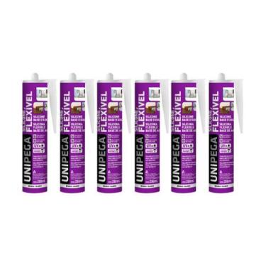 Imagem de Kit Silicone Flexível Base D'Água Branco 280ml Unipega