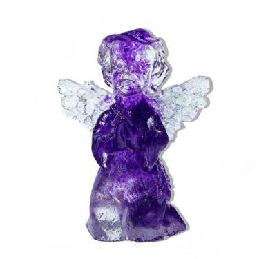 Imagem de 01 Anjinho Ametista na Resina Cristal Violeta 10g 5cm - CristaisdeCurv
