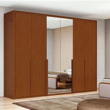 Imagem de Guarda Roupa Casal Ambiente Imperatore 6 Portas 2 Gavetas Frassino com Espelho – Lopas