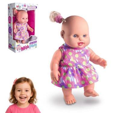 Imagem de Boneca Coleção Milkinha Loira 20cm Fofinha Corpo Vinil Bebe - Milk Bri