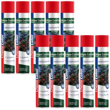 Imagem de Kit 10 Limpa Contato Chemicolor  250ml/125g