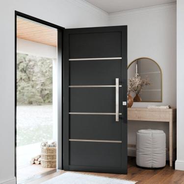 Imagem de Porta de Aço Lambril Lucasa Facilita Preto