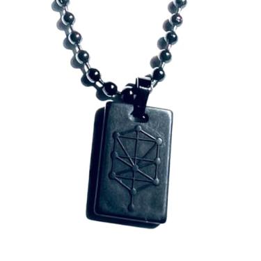 Imagem de The Kabbalah Centre Colar de proteção Nano Zohar, pingente de silicone preto com design de árvore da vida, corrente de aço inoxidável de 66 cm, 24 Inches, Silicone Alumínio Aço inoxidável, Sem Pedra
