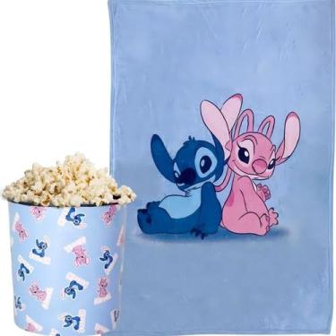 Imagem de Stitch E angel Balde Com Manta Disney Namorados - Zonacriativa