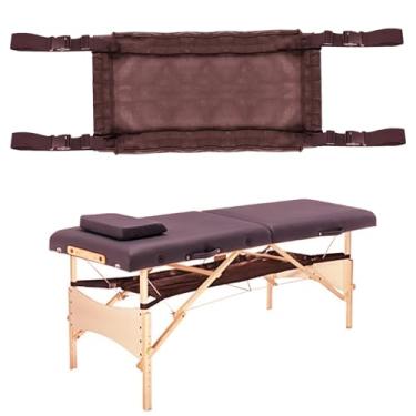 Imagem de HOINCO Rede De Massagem Portátil, Acessórios Para Mesa Massagem, Bolso Malha Extra Grande Armazenamento Embaixo Da Travesseiros, Lençóis, Almofadas E Acessórios, Cria Mais Espaço Na Sua (Marrom)