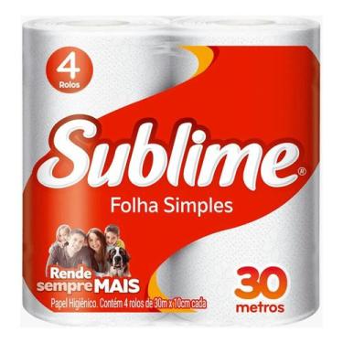 Imagem de Papel Higiênico Sublime Folha Simples 4 Rolos - Blaunox