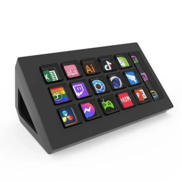 Imagem de 15 Teclas LCD Botão Visual Stream Deck Teclado Controlador De Criação 