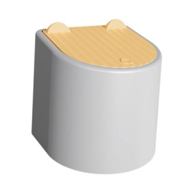 Imagem de Fenteer Lixeira para gatos Mini Lixeira Pequena Lixeira Pequena Lata de Lixo para Mesa de Centro Sala de Estar, Cinza