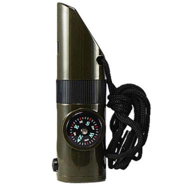 Imagem de Apito de Sobrevivência Tático 5 em 1 Verde Militar MOD101235 - Pengi