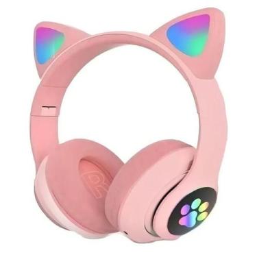 Imagem de Fone Ouvido Orelha Gatinho Cat Ear Headphone Bluetooth 5.3 - Fone Gati