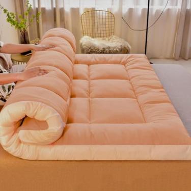 Imagem de Colchão De Chão Japonês Acolchoado Engrossar Tatami Mat Almofada De Dormir Dobrável Roll Up Almofada De Dormir Colchão Acolchoado Para Sofá De Acampamento, 001, 5, 90 * 200CM